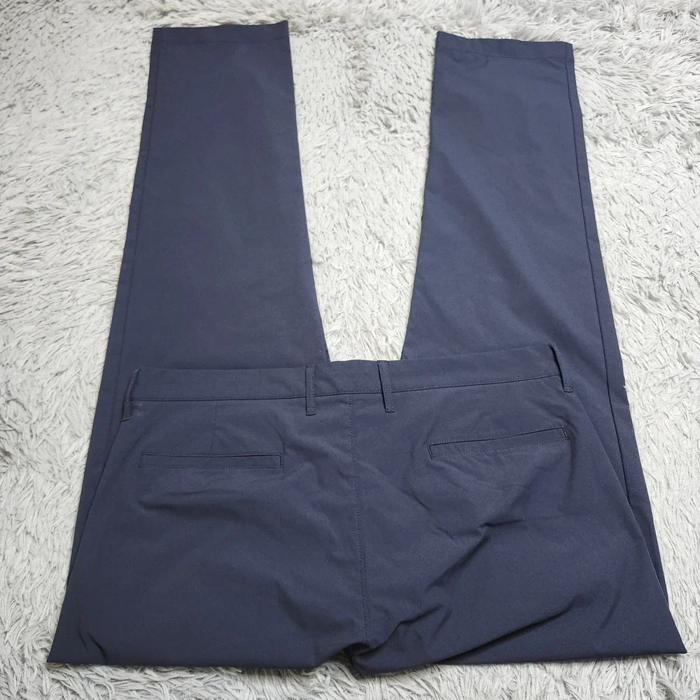 J Crew Flex Chino Pants Mens 34x34 Lightweight Straight Fit Navy Blue W34 L34 J.